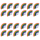 thumbnail image 1 of Abanico Mano Arcoíris 6 Uds. Del Orgullo Gay para Fanáticos LGBT (estilo 1), 1 of 5