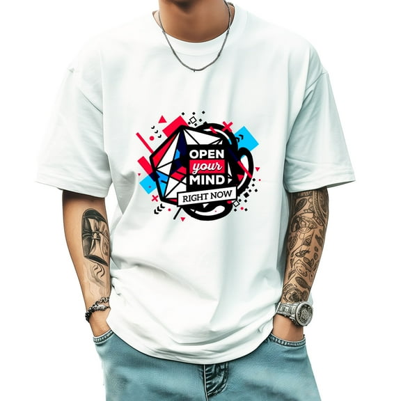 Graphic Tees for Men Summer New Print Casual Tee Fashion Trend Sports Shirt Select