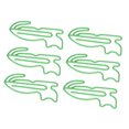 thumbnail image 2 of 100 Pcs Mignons Trombones Animal en Forme de Signet Amusant Document d'Organisation Clips Drôle Signet Planificateur Clips Vert, 2 of 14