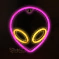 thumbnail image 2 of Coloody Alien Neon Lights for Wall Decor Battery/USB Operated Decorative Led Neon Signs-Pink Yellow Alien, 2 of 5