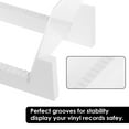 thumbnail image 2 of AEVXKHI Sturdy Wood Record Racks, Detachable Record Display Shelves, Record Storage Holder, Large Capacity Record Organizer for Desktop Bedroom Dresser Bookshelf Living Room, 2 of 10