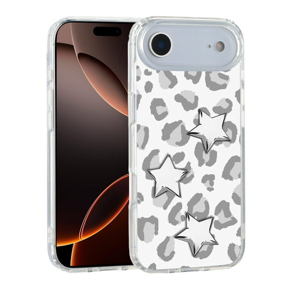 Dteck Magnetic Case for iPhone Air 6.5 Inch, Compatible with MagSafe, Unique Stylish Pattern Phone Case for iPhone Air,White Leopard