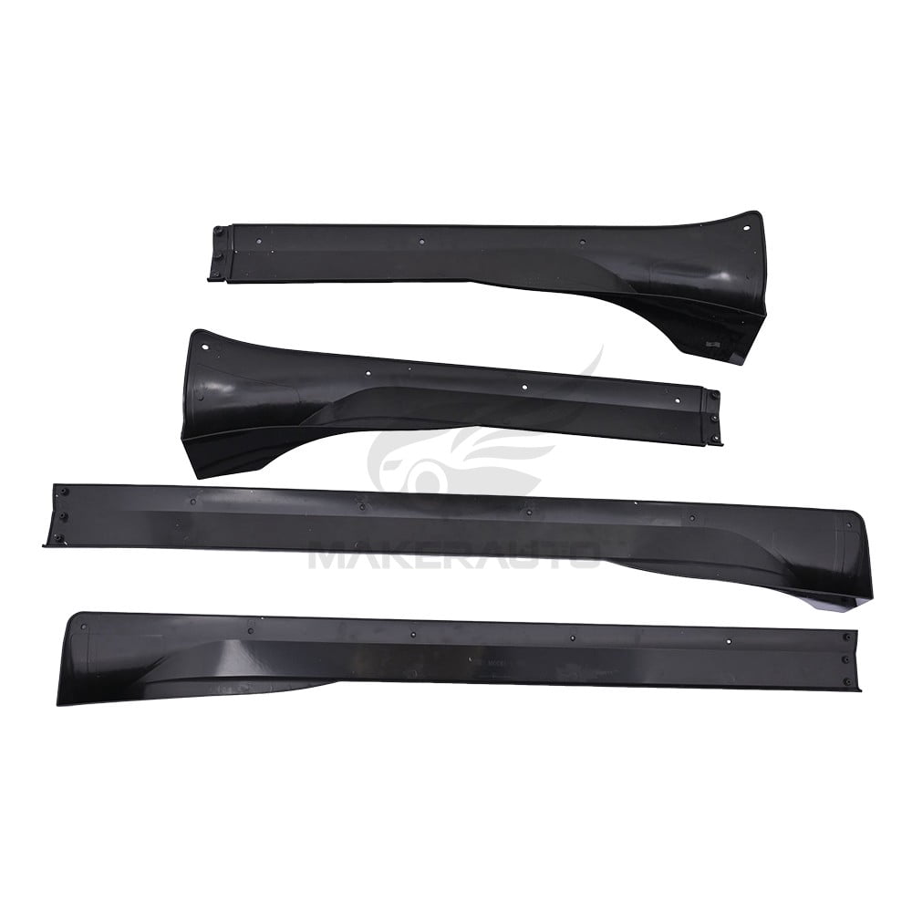 Pair Gloss Black Side Skirt Extension Rocker Panels for 2025+ Tesla Model Y