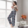 thumbnail image 5 of Cauagu Christmas Village Pajama Pants for Women Loose Fit Wide Leg Trouser Pants Casual Elastic Waist Drawstring Lounge Pants, 5 of 6