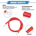 Unique Bargains 1 Pair 6 AWG Gauge 18" Battery Inverter Cables with 5/16" Ring Universal for Car Vehicle RV Black Red