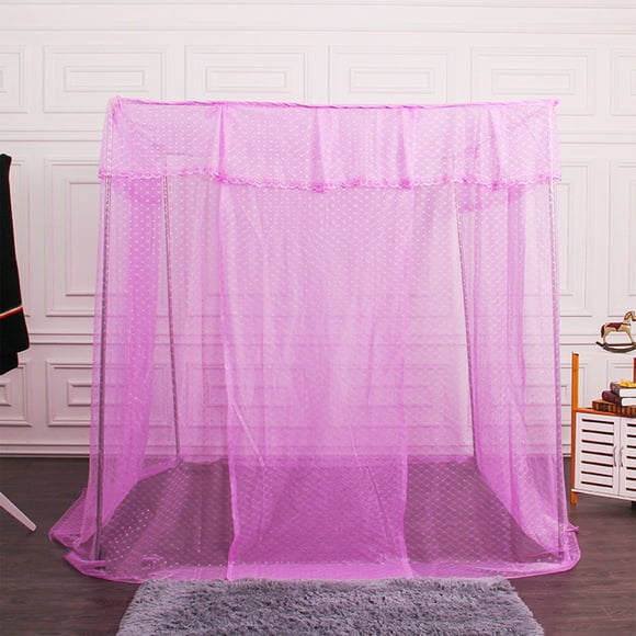 XYAIYT Elegant Floor Length Mosquito Net for Girls' Bedroom or Outdoor Use Soft Polyester Mesh Curtain Adds Romantic Touch to Any Space Easy to Maintain and Breathable Protection(Purple)