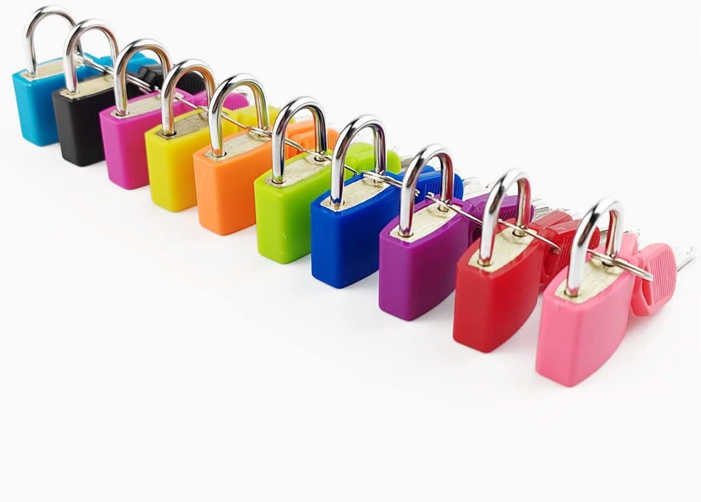 RONYOUNG Mini Keyed Padlock, 10-Pack Multicolor photo 5