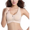 thumbnail image 3 of Women's Zip Front Sports Bra Wireless Racerback Yoga Bras Active Sport Bras, 3 of 5