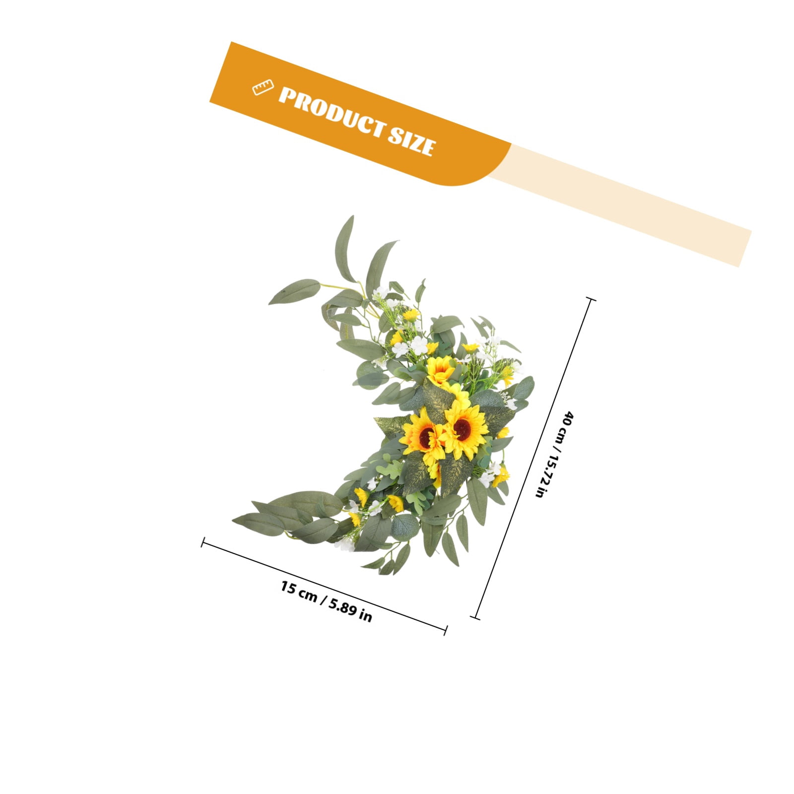 LOLIPPYY 2-Pack Artificial Sunflower Floral Swag for Flower Arrangements, Bouquets, Hair Accessories and Crafts