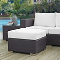 thumbnail image 3 of Modway Convene Outdoor Patio Fabric Square Ottoman in Espresso White, 3 of 3