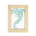 thumbnail image 1 of Blue Texture Fish Protect Animal Pet Lover Desktop Display Photo Frame Picture Art Painting 5x7 inch, 1 of 3