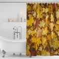 thumbnail image 3 of Fall Maple Leaves Shower Curtain, Waterproof Shower Curtains for Bathroom, Autumn Orange Deciduous Pastoral Washable Fabric Bathtub Curtain Set Bath Decor with 12 Hooks Extra Long 72"x96", 3 of 8