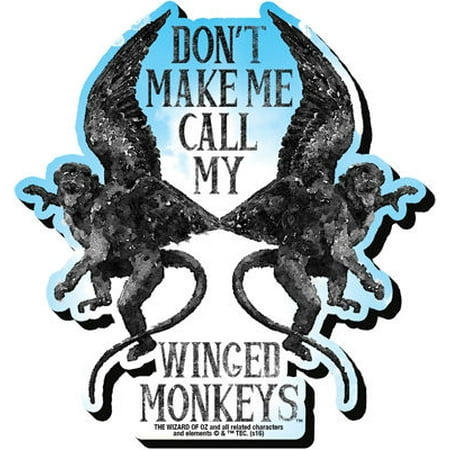 Funky Monkey Flannel - Magnet - Wizard of Oz - Monkeys Funky Chunky New Licensed 95478