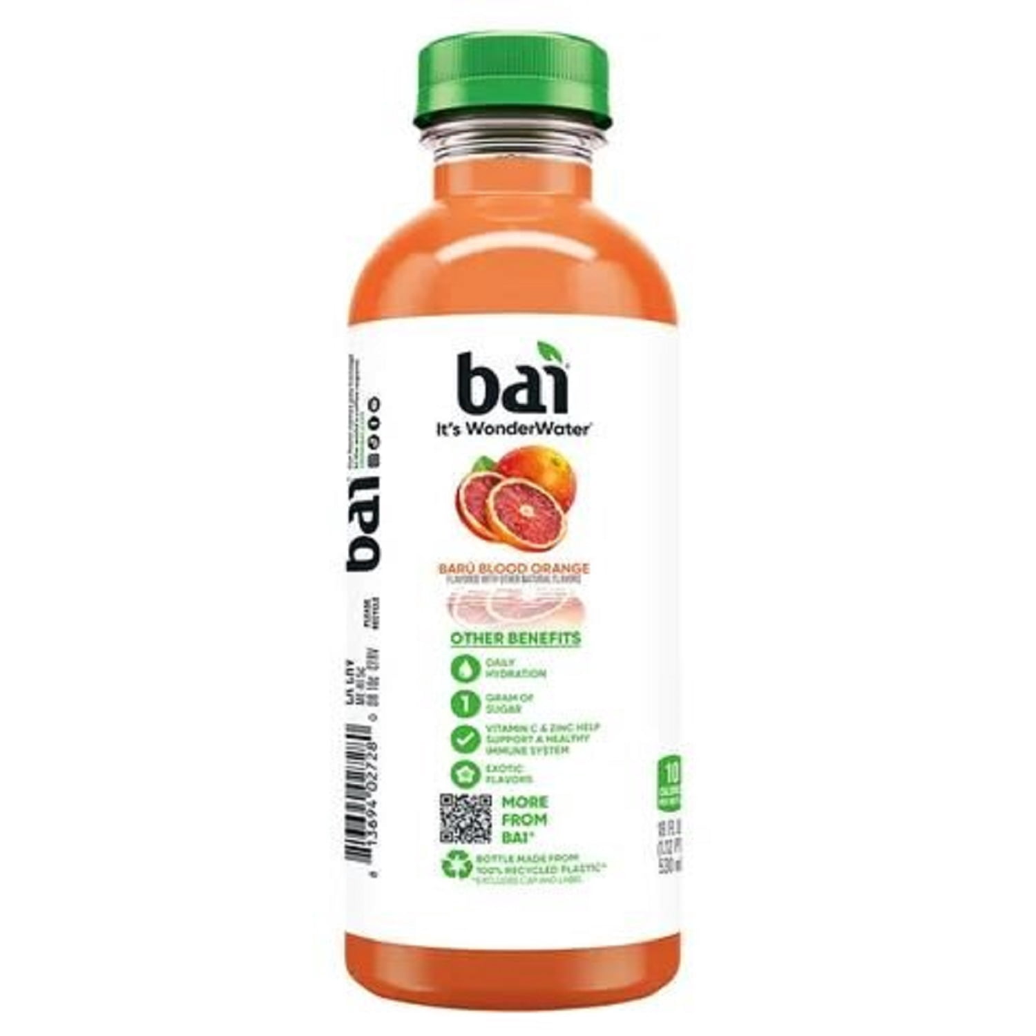Bai It's WonderWater Baru Blood Orange Antioxidant Beverage with Vitamin C -18 fl Oz - 12 Pack