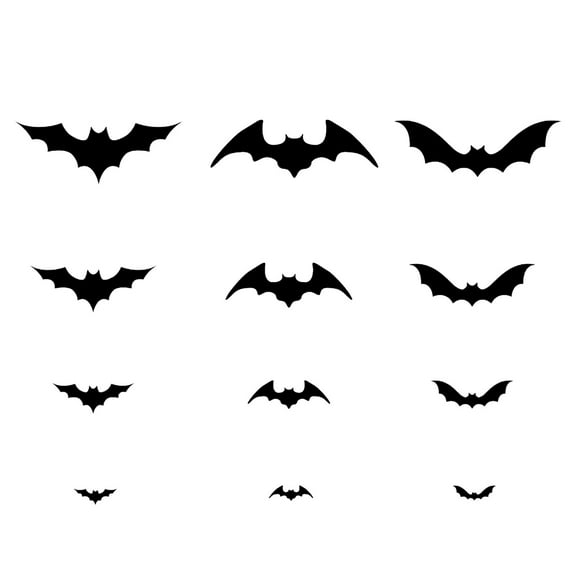 TopLLC Halloween Decor Fall Decor Decorative PVC Wall Stickers Three-dimensional Decorative Stickers Set Of 12 Piece Halloween Party Favor