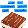 thumbnail image 4 of VALINK 6Pcs / Set Handwriting Fondant Cake Embossing Mold Plastic Letters Decoration Tool for Happy Birthday Best Wishes Baking, 4 of 6
