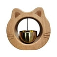 thumbnail image 2 of DELESYS Shopkeepers Bell for Door Opening, Wooden Doorbell Hanging Fridge Magnetic Decoration Cat Chimes Pure Copper Bell for Home Ornaments and Office Entrance, 2 of 6
