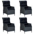 thumbnail image 3 of vidaXL 5 Piece Garden Dining Set Dark Grey, 3 of 12