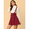 thumbnail image 4 of DARING DIVA Women's High Waist Brace Lace Mini Suspender Skirt XS Burgundy, 4 of 6