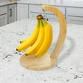 thumbnail image 4 of JS Gourmet Bamboo Banana Stand Holder with Hanging Hook, Ideal for Kitchen Decor, 4 of 8