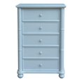 thumbnail image 3 of Pemberly Row Coastal Wood 5-Drawer Bedroom Chest in Beach Blue, 3 of 7