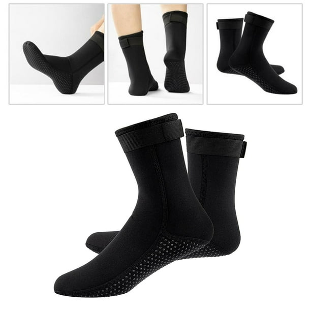 Botas de buceo de neopreno Calcetines de esnórquel de surf de 3 mm, adecua para esnórquel, natación, paseos en , playa, deportes acuáticos, Macarena Calcetines de buceo