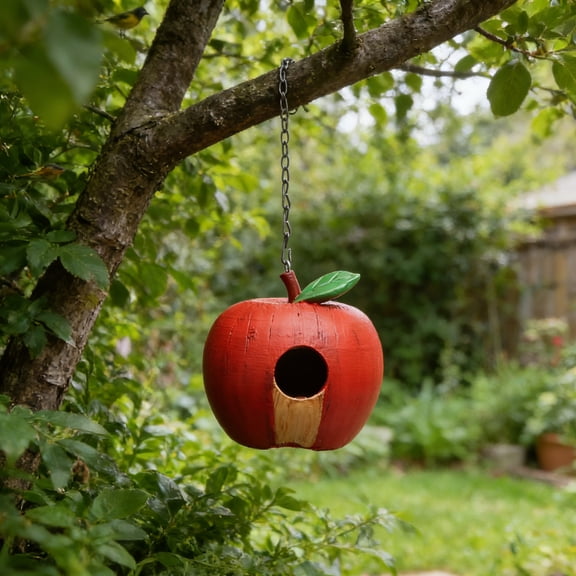 Hanging Bird Feeder,Outdoor Courtyard Decorative Birds Feeder Metal Craft Ornament Hanging Feeding Station for Garden Small Birds Vibrantes Lifes