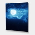 thumbnail image 3 of Designart ' Full Moon Night in Cloudy Sky III ' Nautical & Coastal Canvas Wall Art Print, 3 of 4