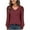 Wine, variant on Chiccall Womens Long Sleeve Shirts Fall Fashion Tops 2025 Crew Neck Dressy Sweaters Tunic Work Tops Casual Outfits for Women