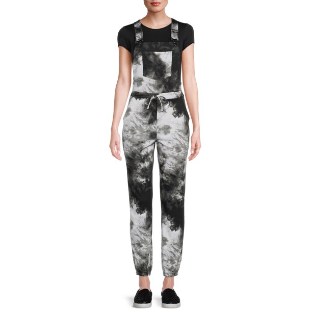 No Boundaries Juniors' Suspender Overall Jogger Jumpsuit