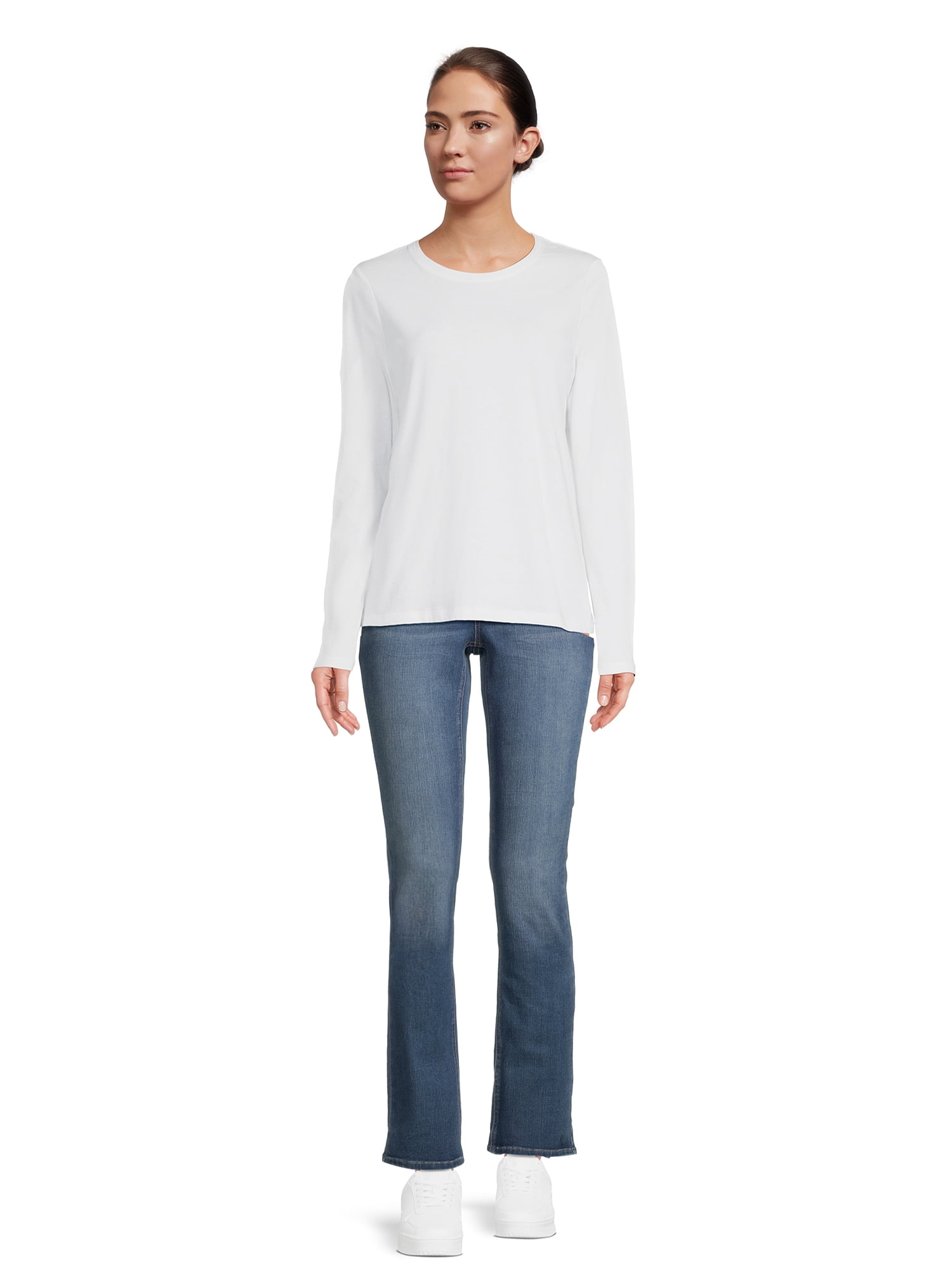 Time and Tru Women's Long Sleeve T-Shirt, Sizes S-XXXL