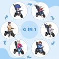 thumbnail image 4 of Qaba 6 in 1 Tricycle for Toddler 1-5 Years with Parent-Push Handle, Dark Blue, 4 of 10