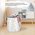 thumbnail image 6 of 50L Extra Large Popup Hamper Collapsible Laundry Basket With Zippered Lid 15.7x18.5in Colorful Simple Shapes and Lines, 6 of 7