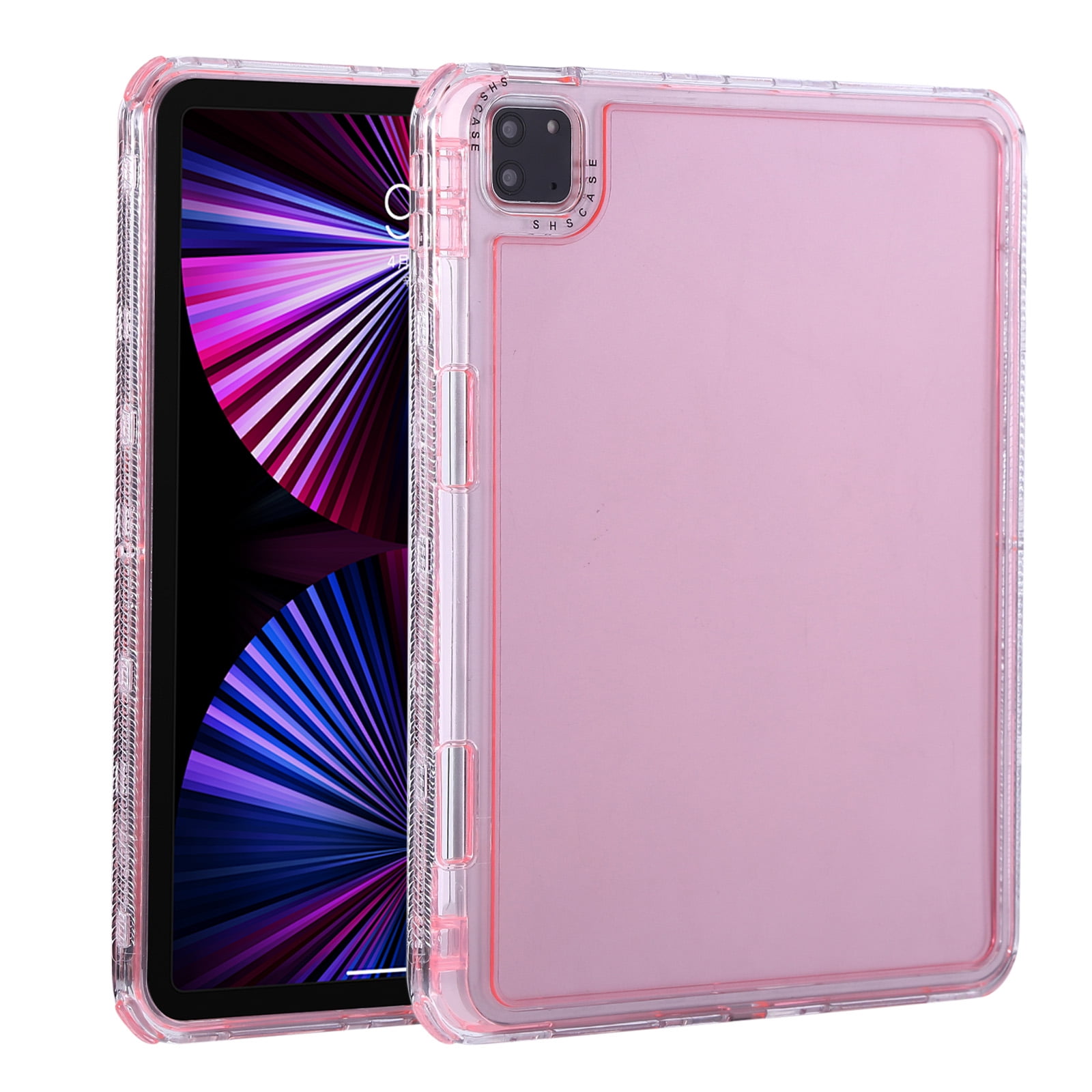 Case For IPad A16 11th Generation 11 Inch 2025, IPad 10th Generation 10.9 Inch 2022 With Pencil Holder, Hard PC Transparent Back Shell With Cute Glitter Design, Black