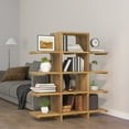 thumbnail image 1 of vidaXL Book Cabinet 100x30x120 cm Solid Wood Teak, 1 of 1