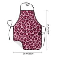 thumbnail image 2 of Goofa Bib Apron, Unisex Aprons Adjustable Waterdrop Resistant Cooking Kitchen Apron for Chef, Rose Leopard Print Pattern Apron Bulk, 2 of 5