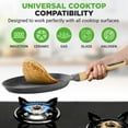thumbnail image 5 of Nutrichef 2-Pack Non-Stick Crepe Pan Set  11 Marble Coated Dosa Pans with Wooden Spreaders, Bakelite and Wood Handles, Induction-Compatible, Easy-to-Clean, Stain-Resistant Black Marble, 5 of 7