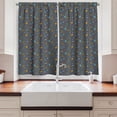 thumbnail image 2 of Ambesonne Autumn Kitchen Curtains, Fall Nature Forest Plants, 55"x45", Charcoal Grey Multicolor, 2 of 3
