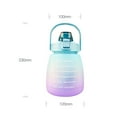 thumbnail image 3 of Portable Water Bottle BPA-Free 1400ML Drinking Bottle with Time Markings, 3 of 5