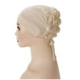thumbnail image 4 of VLOOCKL Hijab Underscarf Islamic Muslim Under Hijab Cap Satin Lined Undercap Tie Back Bonnet Inner Head Scarf Head Wraps Hair Turbans for Women Chemo Headwear, 4 of 4