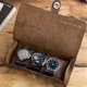 thumbnail image 2 of S 3 Slot Watch Roll Display Stora Box,retro Cow Travel Watch Case ,wrist Jewelry P, 2 of 5