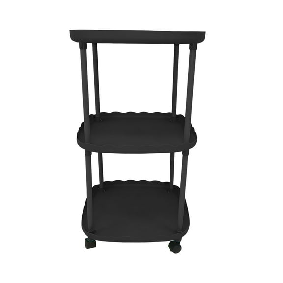 YiJuHui 1pcs Compact Plastic Bedside Table with Storage Shelf, Modern End Table for Small Spaces, Nightstand for Bedroom Living Room Dorm