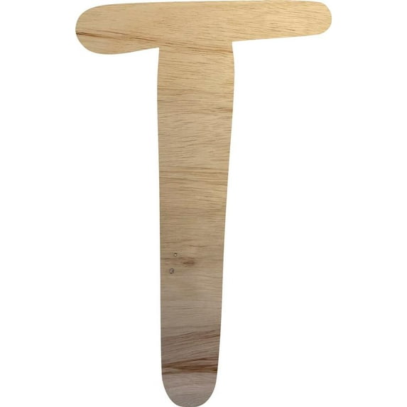Unfinished Craft Letters, Wooden 20'' tall Letter T, Paintable Jacklin Font