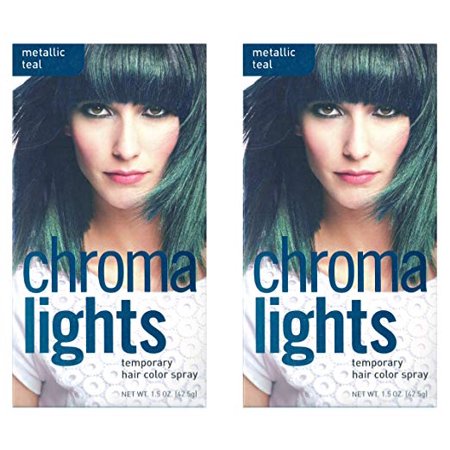 Metallic Chroma Lights Temporary Hair Color Spray Metallic Teal 2