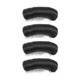 thumbnail image 6 of 4Pcs Hair Bun Invisible Fluffy Hair Pad Black Brown False Hair Clip Comb Hair Volume Base Bump Styling Insert Tool Women Hair Accessories-Black Brown, 6 of 8