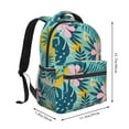 thumbnail image 2 of Disketp Tropical Floral Backpack for Men and Women - Lightweight Backpack Classical with Multi-pockets Casual Daypack for College Workplace Travel, 2 of 5