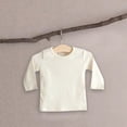 thumbnail image 2 of zuwimk Boys Long Sleeve Shirts Cotton Solid Crew Neck Basic Shirts(12-18 Months,Beige), 2 of 4