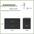 thumbnail image 3 of Furniture of America Brooks Stackable 2-Drawer Wood Black Cabinet, 3 of 11