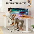 thumbnail image 7 of CHITOOMA L Shaped Standing Desk, 63"x55" Electric Adjustable Height Sit Stand up Desk,, Left & Right Interchangeable Installation, Suitable for Home Office, Light Vintage, 7 of 7