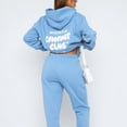 thumbnail image 4 of Primavera, otoño e invierno nuevo traje de mujer logotipo deportivo de moda jersey de manga larga Sudadera con capucha conjunto de dos piezas, 4 of 5